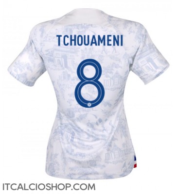Francia Aurelien Tchouameni #8 Seconda Maglia Femmina Mondiali 2022 Manica Corta